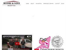 Tablet Screenshot of mooreandsonsroofing.com